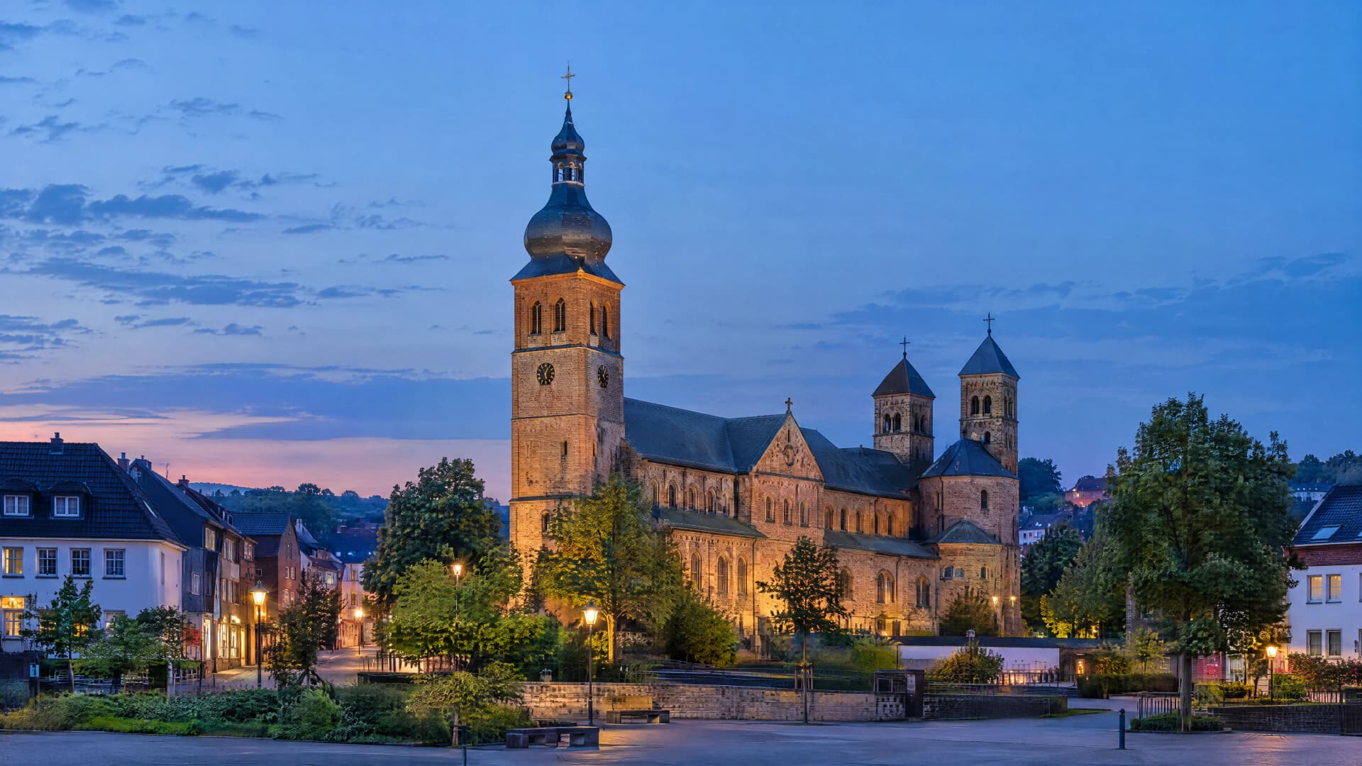 KI-generiertes Stadtpanorama von Erkrath