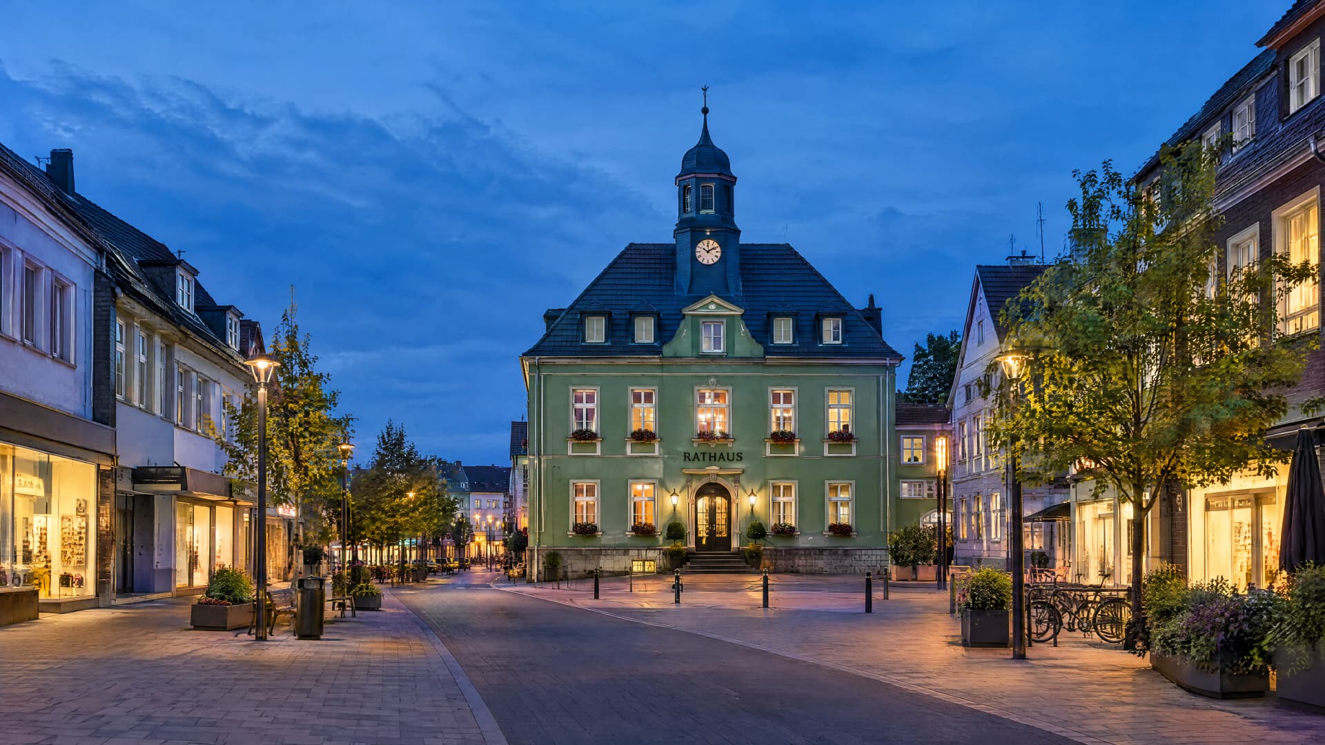 KI-generiertes Stadtpanorama von Heiligenhaus