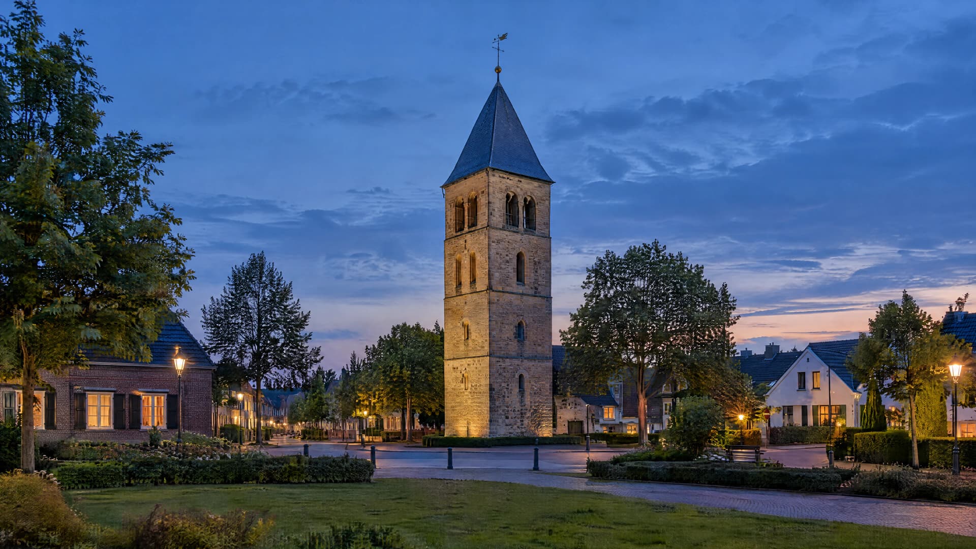 KI-generiertes Stadtpanorama von Meerbusch