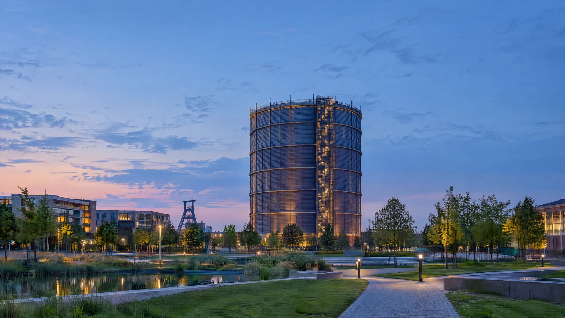 KI-generiertes Stadtpanorama von Oberhausen