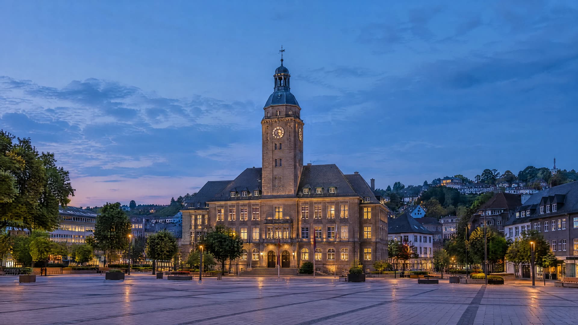 KI-generiertes Stadtpanorama von Remscheid